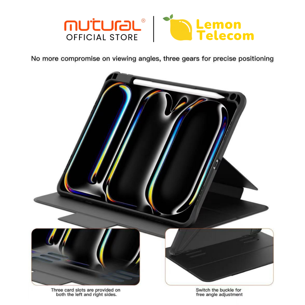 Mutural รุ่น Plaid series เคสไอแพดรุ่นใหม่กันกระแทกวางพับปรับระดับพร้อมกริป ใช้สำหรับ iPad Air4,5,6,7 / iPad Gen 10,11 ราคา ถูกที่สุด ดีลบีเคเค แกลเลอรีภาพที่ 4