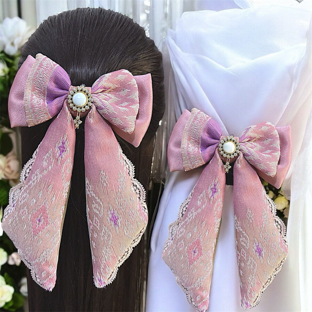 พร้อมส่ง กิ๊บติดผม ลายไทยขนาดใหญ่