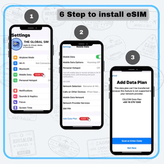 【The Global SIM】eSIM Thailand ซิมไทย 3-30 Days 4G/5G Max speed Data (Total) | Unlimited + Call