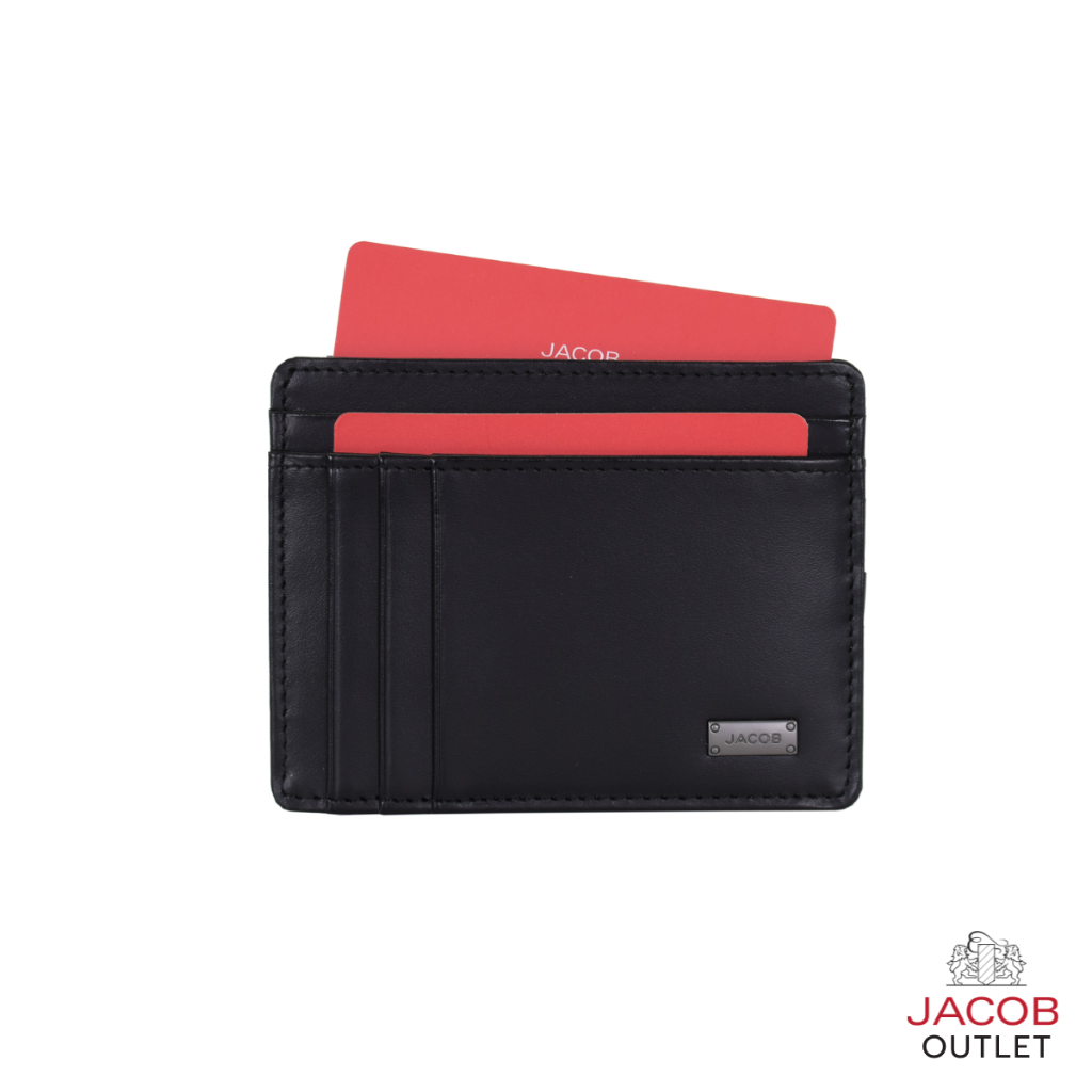 JACOB กระเป๋าใส่บัตรชาย คลาสสิกแบบหนังเรียบ รุ่น 22642
