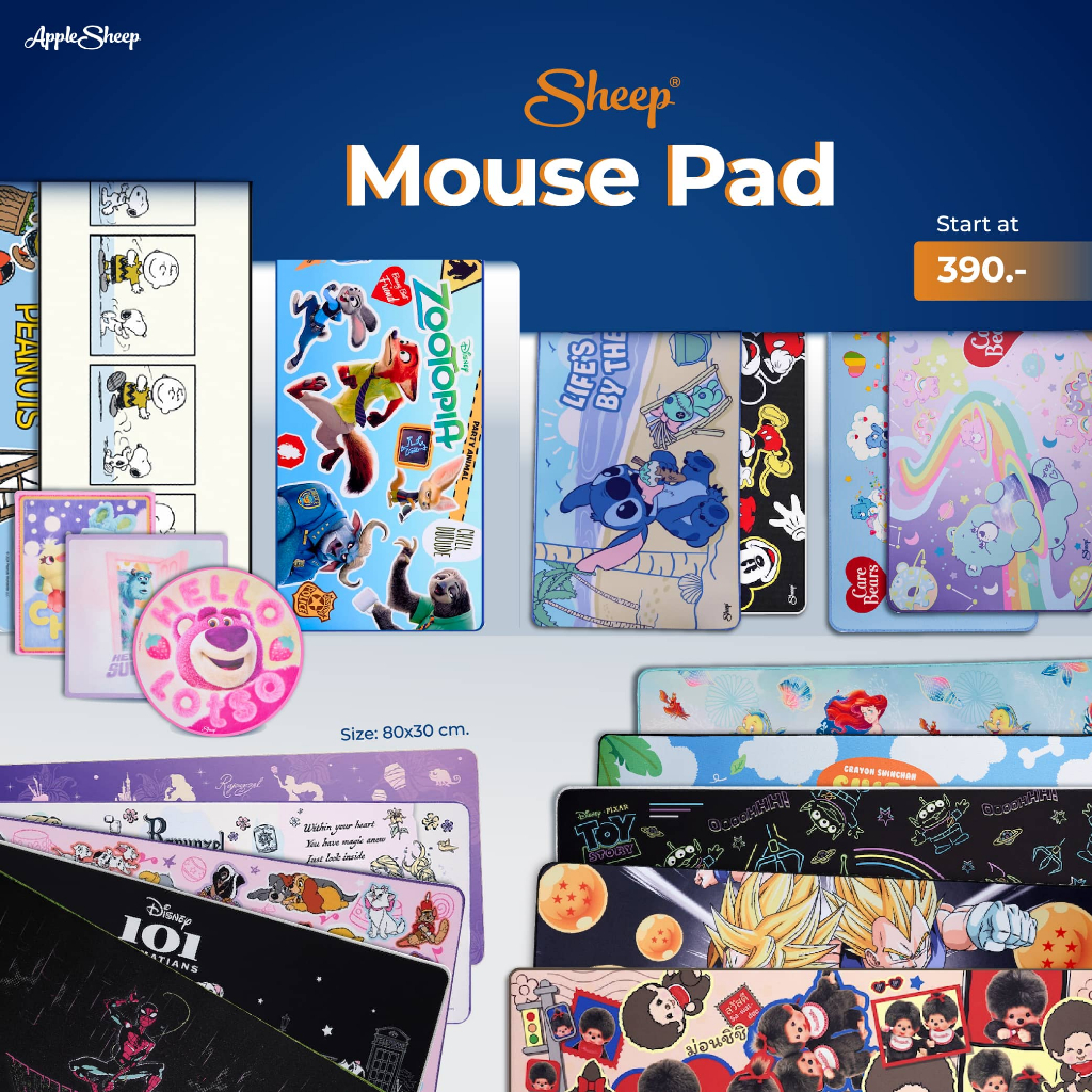 [Mousepad] แผ่นรองเมาส์ ขนาดใหญ่ แผ่นยาว deskmat แต่งโต๊ะกันลื่น ไม่ลอก รวมลาย การ์ตูน น่ารักๆ เท่ๆ ลิขสิทธ์แท้ พร้อมส่ง