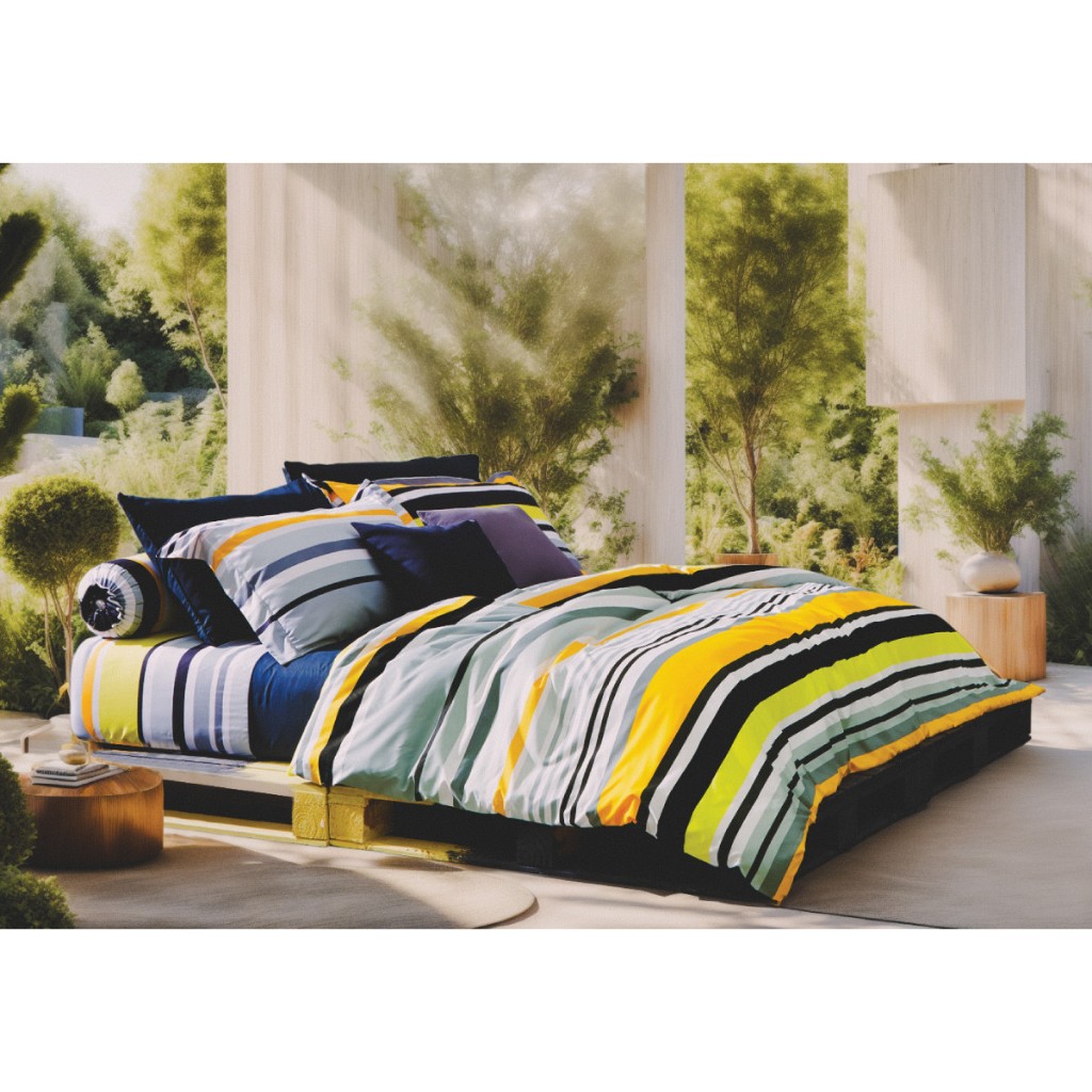 Lotus ชุดผ้าปูที่นอน+ผ้านวม รุ่น MEMORIES ทอ690 เส้นด้าย เทคโนโลยีผ้าถนอมผิว