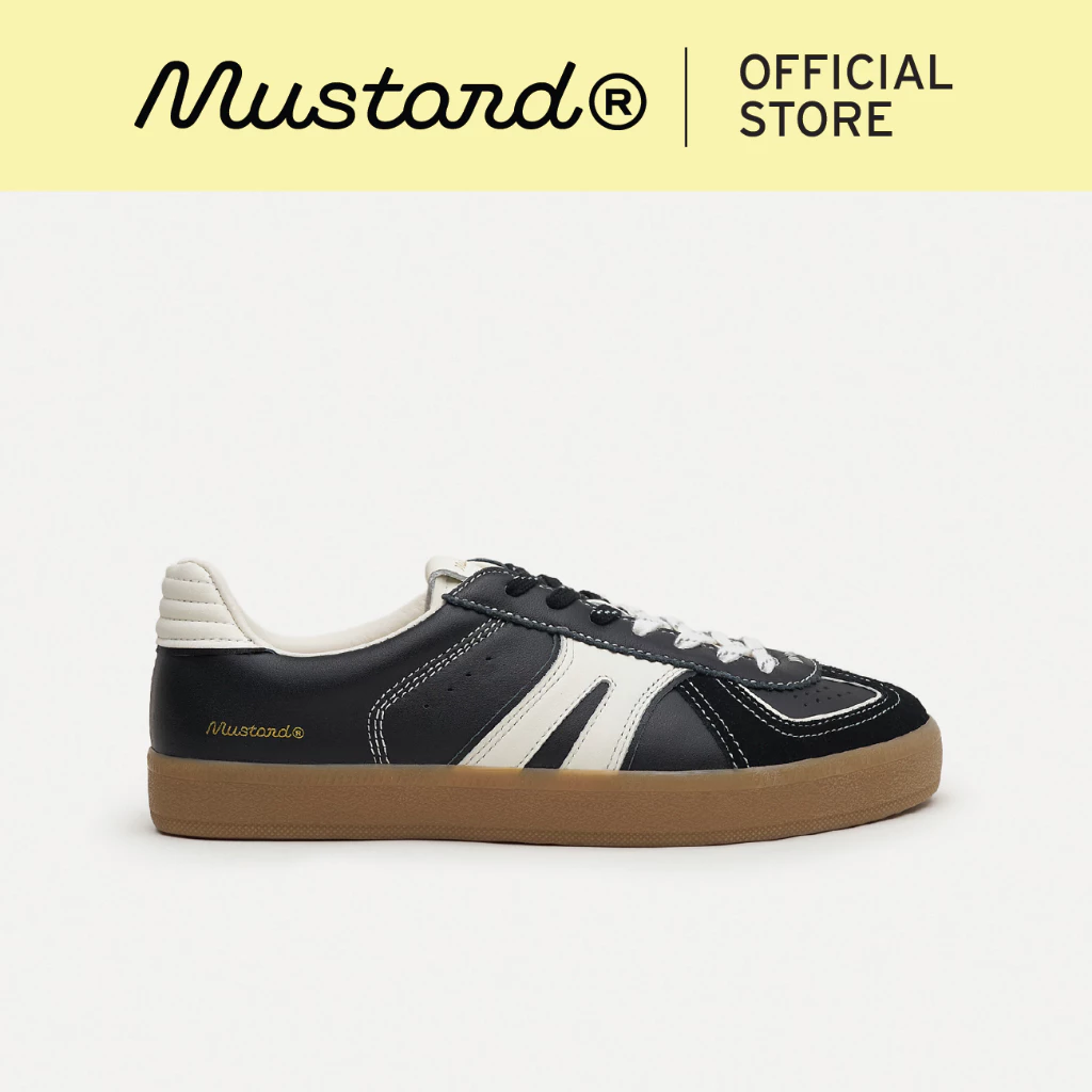 Mustard Trace Smoke Black | รองเท้าหนังแท้