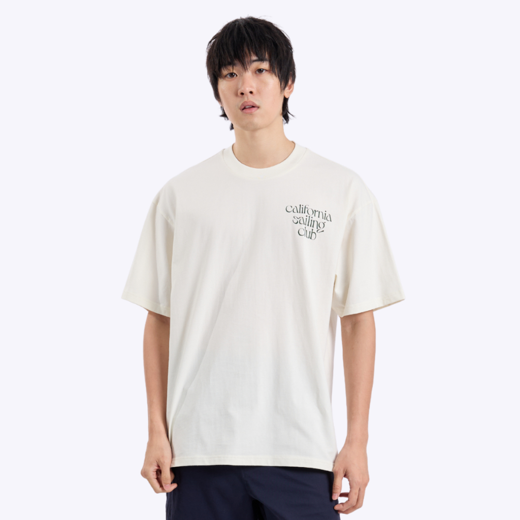 BODY GLOVE Men's SAILING YACHT CLUB Oversize Tee เสื้อยืดแขนสั้น โอเวอร์ไซส์ ผู้ชาย สี LT.Beige