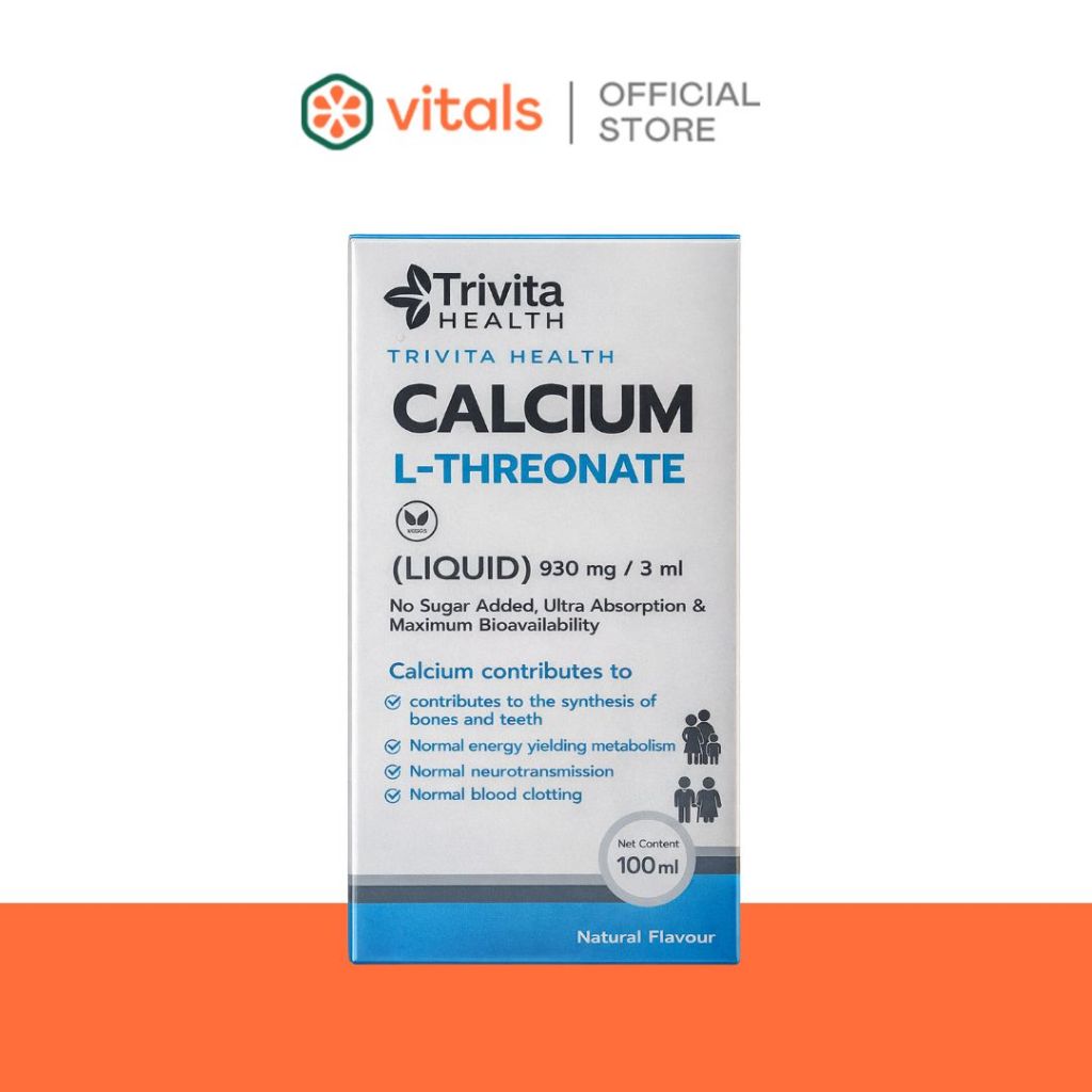 Trivita Health Vitamin Calcium (Liquid)100 Mg. ไตรวิต้า เฮลท์ วิตามินแคลเซียม (ชนิดน้ำ) 100 มก.