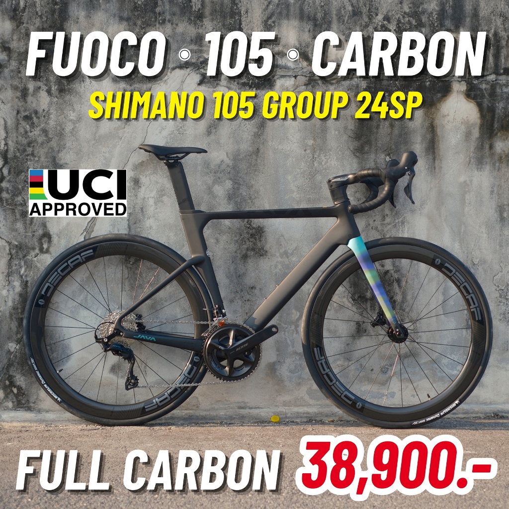 JAVA รุ่น Fuoco Top R7120 Disc  เฟรมคาบอน  ชุดขับ 105 12สปีด  แฮนด์คาร์บอน Integrated ซ่อนสาย