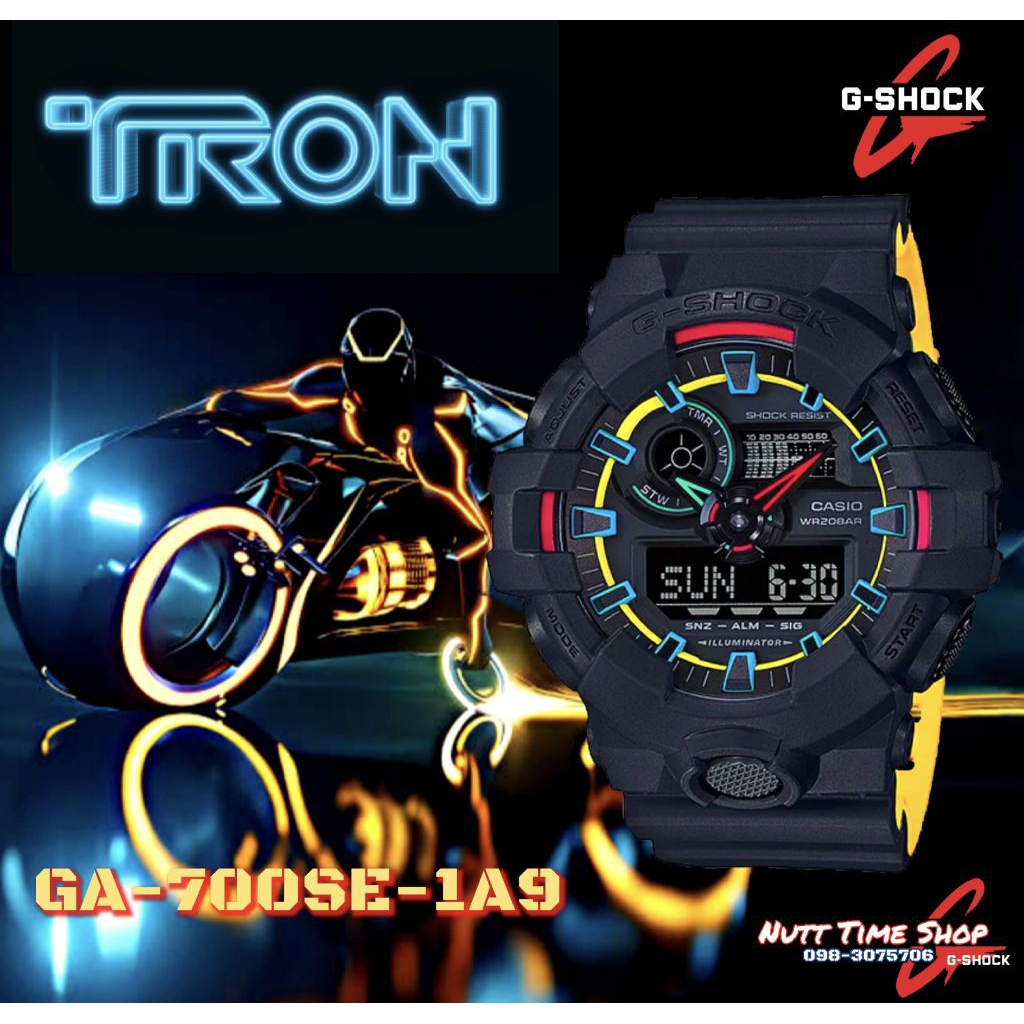G-Shock มือสองรุ่น 🖤GA-700SE-1A9💙❤️💛TRON