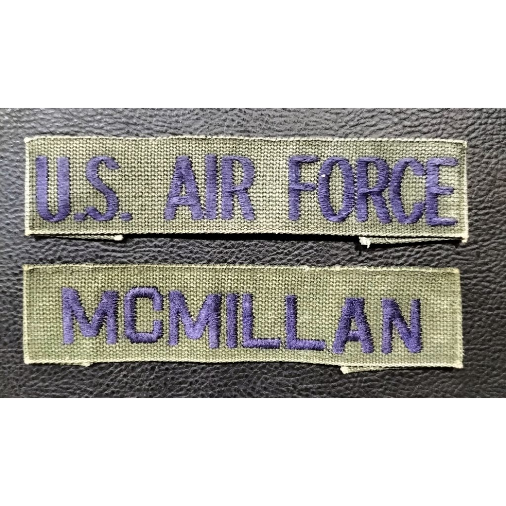 อาร์มUS AIRFORCE+ชื่อทหารUS.(มาแพ็คคู่)