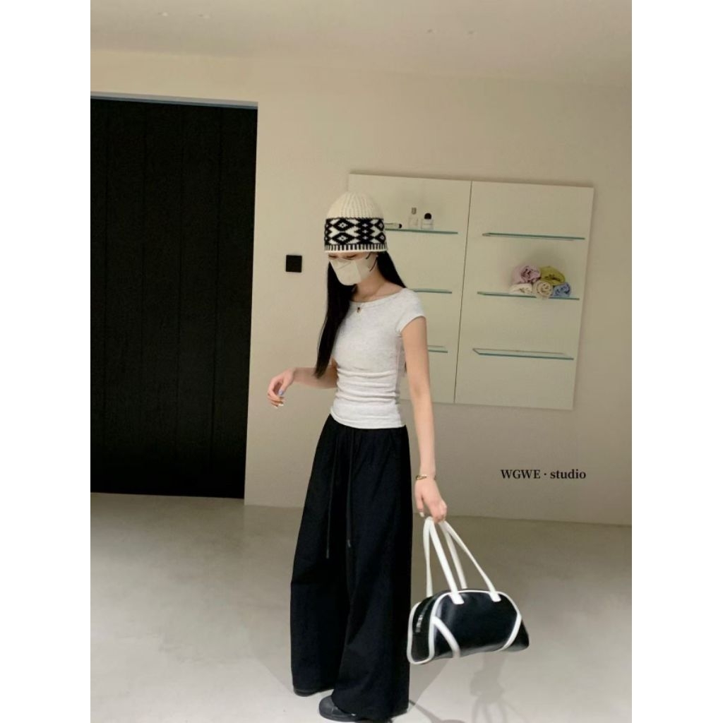 พร้อมส่ง✅️ จาก🇹🇭 TAG: WG.WE ✨️ 5007 กางเกง ขายาว เอวสม๊อค *มีกระเป๋าข้าง มีซับใน - รูปที่ 4