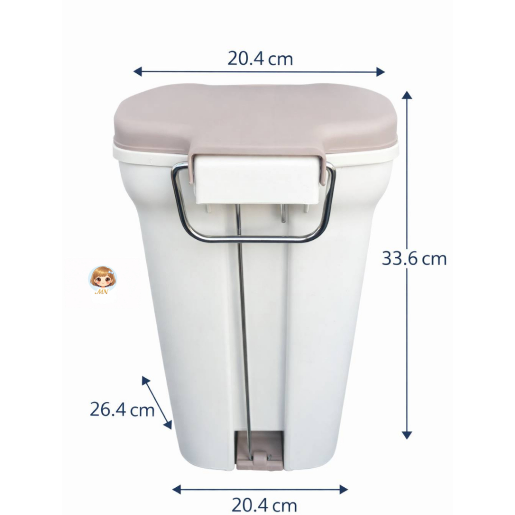 ถังขยะแบบเหยียบ 6 ลิตร Super Lock ฝาปิดสนิท ช่วยลดกลิ่น ไม่ต้องจับฝาพลาสติกหนาสีขาวครีม ใช้งานง่าย - รูปที่ 3