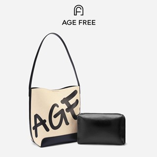 AGE FREE Gabine bag กระเป๋าทรงถังลายคลาสสิกแบบสะพายข้างกระเป…