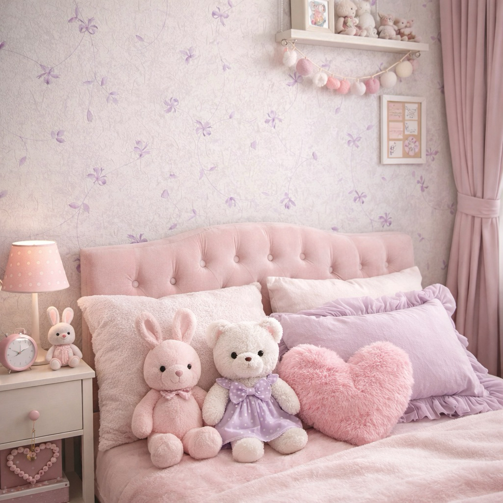 วอลล์เปเปอร์ตกแต่งผนังลายน่ารัก ห้องเด็กน่ารัก มีกาวในตัว ได้เอง