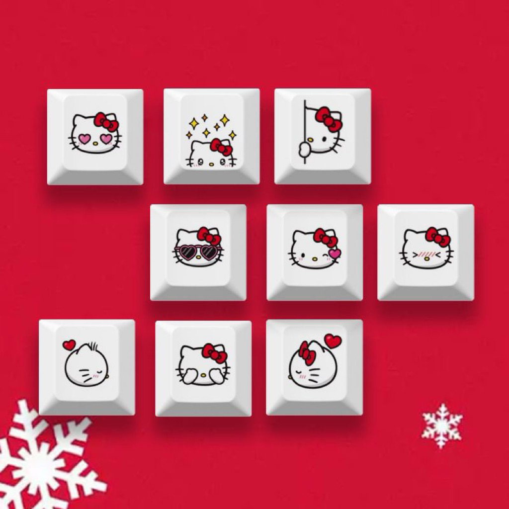 🛋️🍎{พร้อมส่ง! } Kitty keyboard คีย์บอร์ดรูปคิตตี้ น่ารักมาก มีทั้งหมด7แบบ🍎🛋️🧺