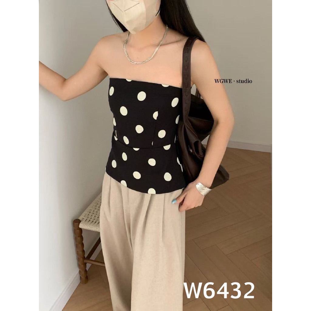 W6432 เสื้อเกาะอก Tag🛍️🇰🇷WGWE - รูปที่ 2