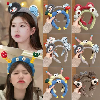 🐱ที่คาดผมตุ๊กตาผ้ากำมะหยี่ น่ารักมาก~ ที่คาดผมสำหรับล้างหน้า | จัดส่งทันที 🚛