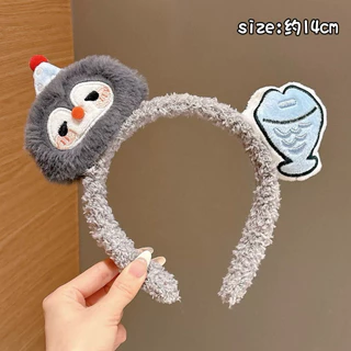 🐱ที่คาดผมตุ๊กตาผ้ากำมะหยี่ น่ารักมาก~ ที่คาดผมสำหรับล้างหน้า | จัดส่งทันที 🚛