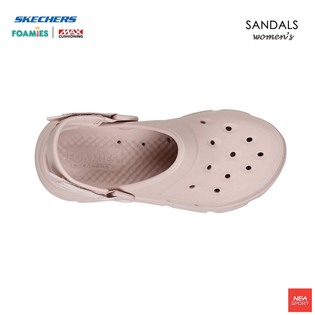 [ลิขสิทธิ์แท้] SKECHERS Foamies Max Cushioning รองเท้าแตะรัดส้นผู้หญิง เสริมสูง 5 ซม. สเก็ตเชอร์ ราคา ถูกที่สุด ดีลบีเคเค แกลเลอรีภาพที่ 8