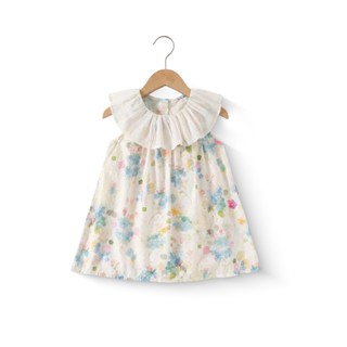 ชุดเดรสลายดอกไม ้ น ่ ารักสําหรับเด ็ กผู ้ หญิง