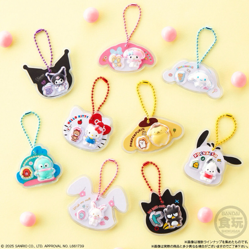 (พร้อมส่ง) –  มีตัวแรร์ แท้จากสิงคโปร์ มือ 1  ขนมอาจมีละลายบ้าง Sanrio Characters Package Charm & Chocoboro Bandai ราคา ถูกที่สุด ดีลบีเคเค