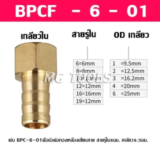 BPCF ข้อต่อหางไหล ข้อต่อหางไหลทองเหลือง ข้อทองเหลืองเกลียวใน หางไหลทองเหลืองเกลียว มีขนาด 6-8-10-12-14-16-19mm ราคาส่ง