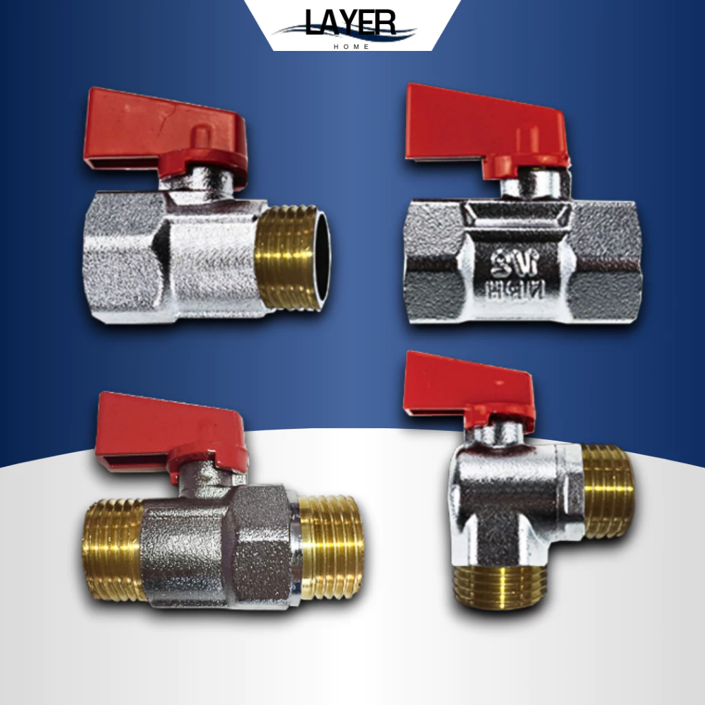 สต๊อปวาล์ว มินิบอลวาล์ว 2ทาง mini ball valve 2 way 4 หุน 1/2" พร้อมส่งจากไทย