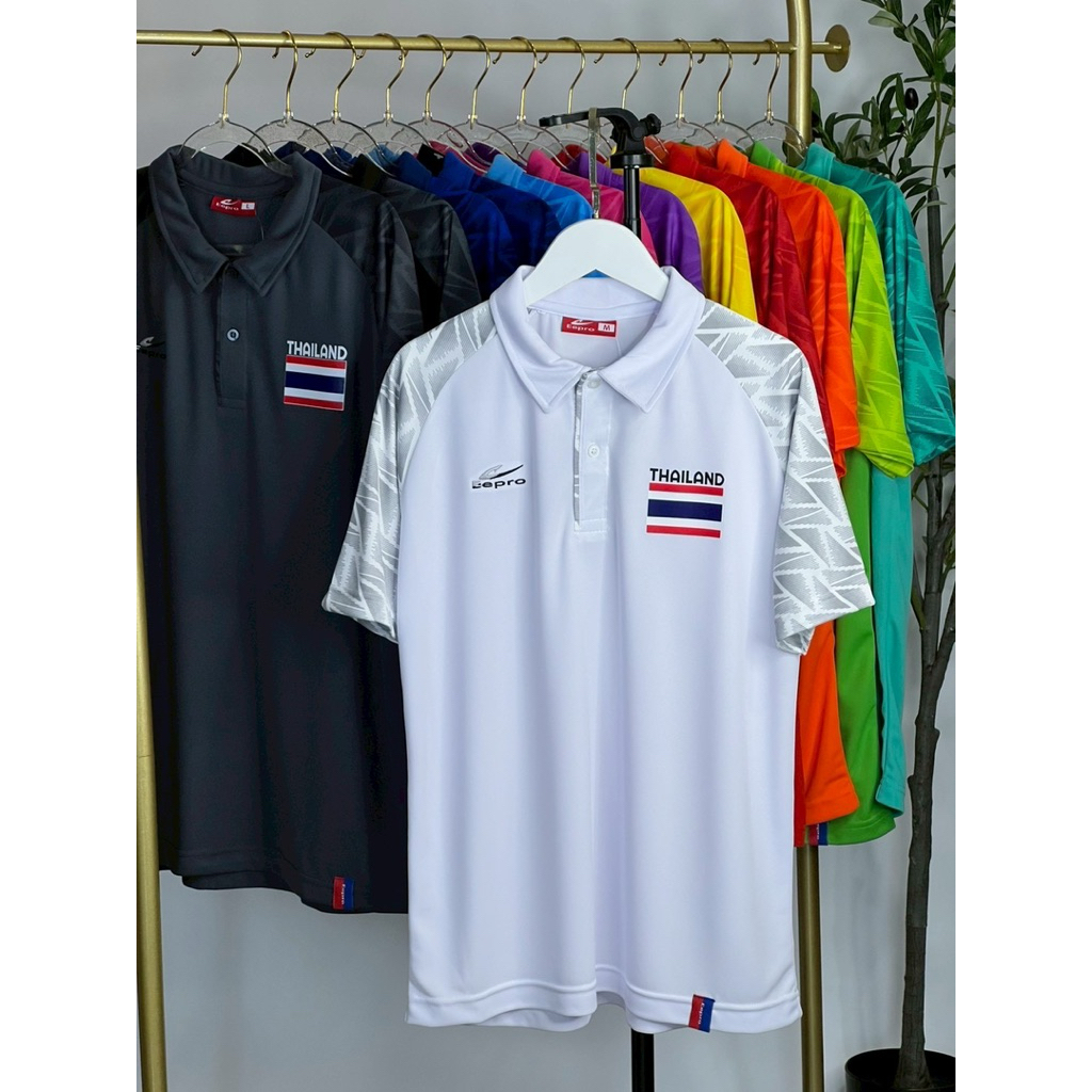 Eeproรุ่น1328เสื้อโปโลพร้อมเฟกธงไทย