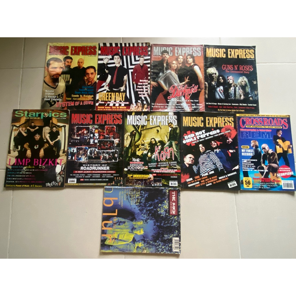 ❤️‍🔥🎸❤️‍🔥Original Vintage 00's Music Express Mag (ME/ Star pic/ Crossroad/ The Rock) x10 ฉบับ สภาพสะ