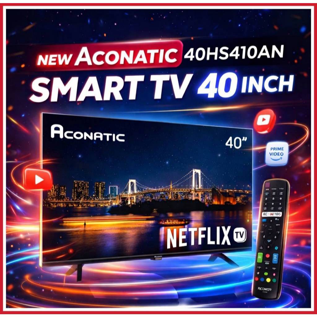 Aconatic LED Netflix TV Smart TV HD สมาร์ท ทีวี ขนาด 40 นิ้ว รุ่น 40HS410AN (รับประกัน 3 ปี)