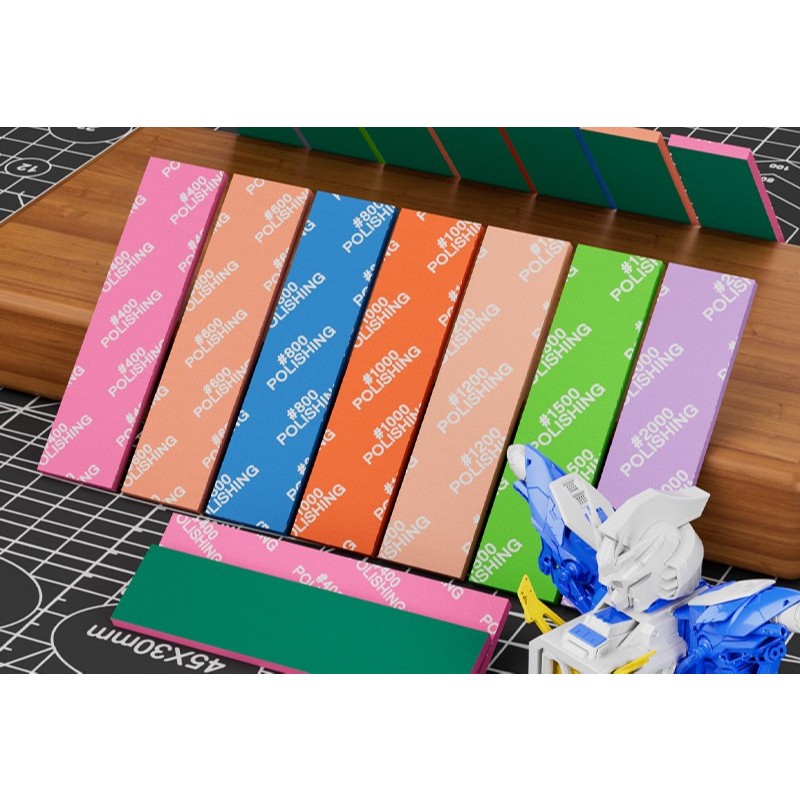 กระดาษทรายฟองน้ำ สำหรับขัดตกแต่งผิวพลาสติก PACK 6 ชิ้น