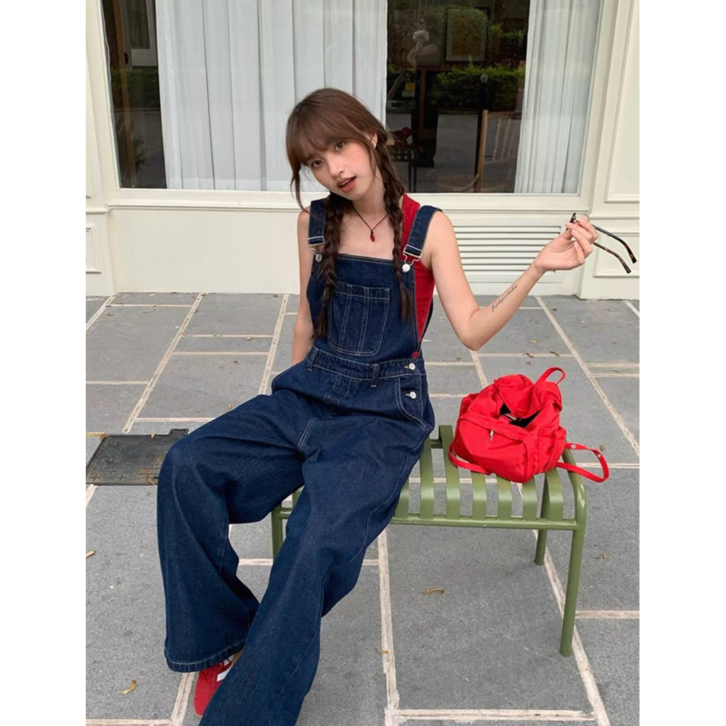 AMATA#468 (S-2XL) COZY JEAN OVERALL เอี๊ยมยีนส์ขายาวดีไซน์คลาสสิก ใส่ง่าย ได้ลุคชิลๆ แต่ดูมีสไตล์