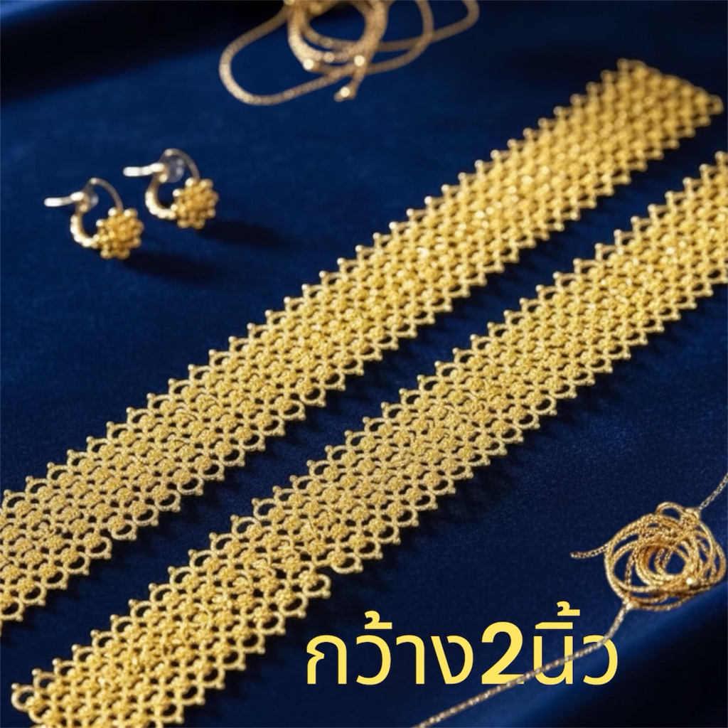 Catสายเข็มขัดใหญ่ลายพิกุลเล็กๆ กว้าง2นิ้ว  เครื่องประดับชุดไทย