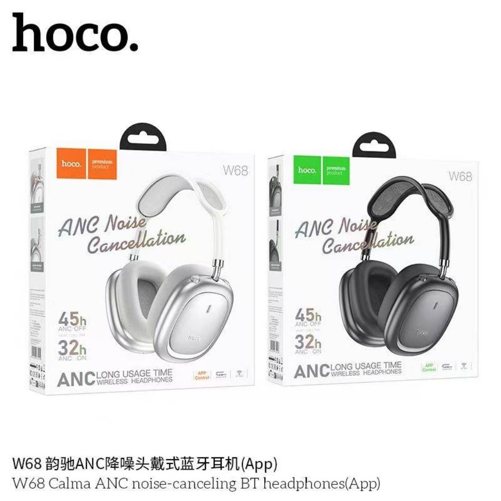 Hoco W68 Calma ANC หูฟัง BT ตัดเสียงรบกวน หูฟังบลูทูธมีระบบตัดเสียงรบกวน แท้100%
