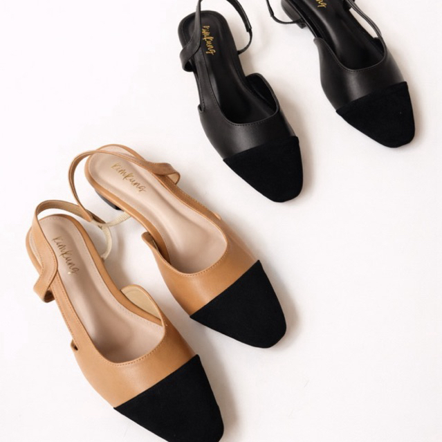 พร้อมส่งจากกทม 🧡รองเท้าคัทชู (36-41)รองเท้ารัดส้น  CH-215  ส้นแบน รัดส้นหลัง งานจริง