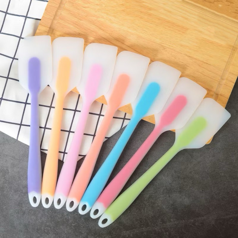 พายปาดซิลิโคนแบบใส สีทูโทน ขนาด28cm ซิลิโคนเกรดอาหาร