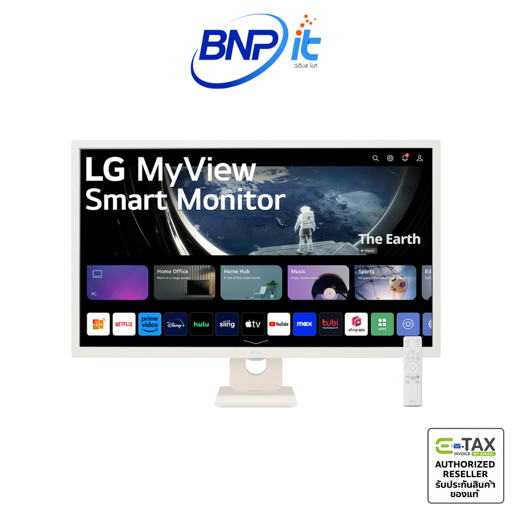 จอมอนิเตอร์ LG 32SR50F-W 32" FHD IPS Smart Monitor webOS | HDR10 | HDMI | USB | Built-in Speakers