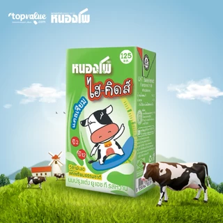 นมหนองโพ ไฮ-คิดส์ นมโคแท้100% นมยูเอชที รสจืด รสหวาน รสช็อคโกแลต 125ml (48 กล่อง/ลัง)