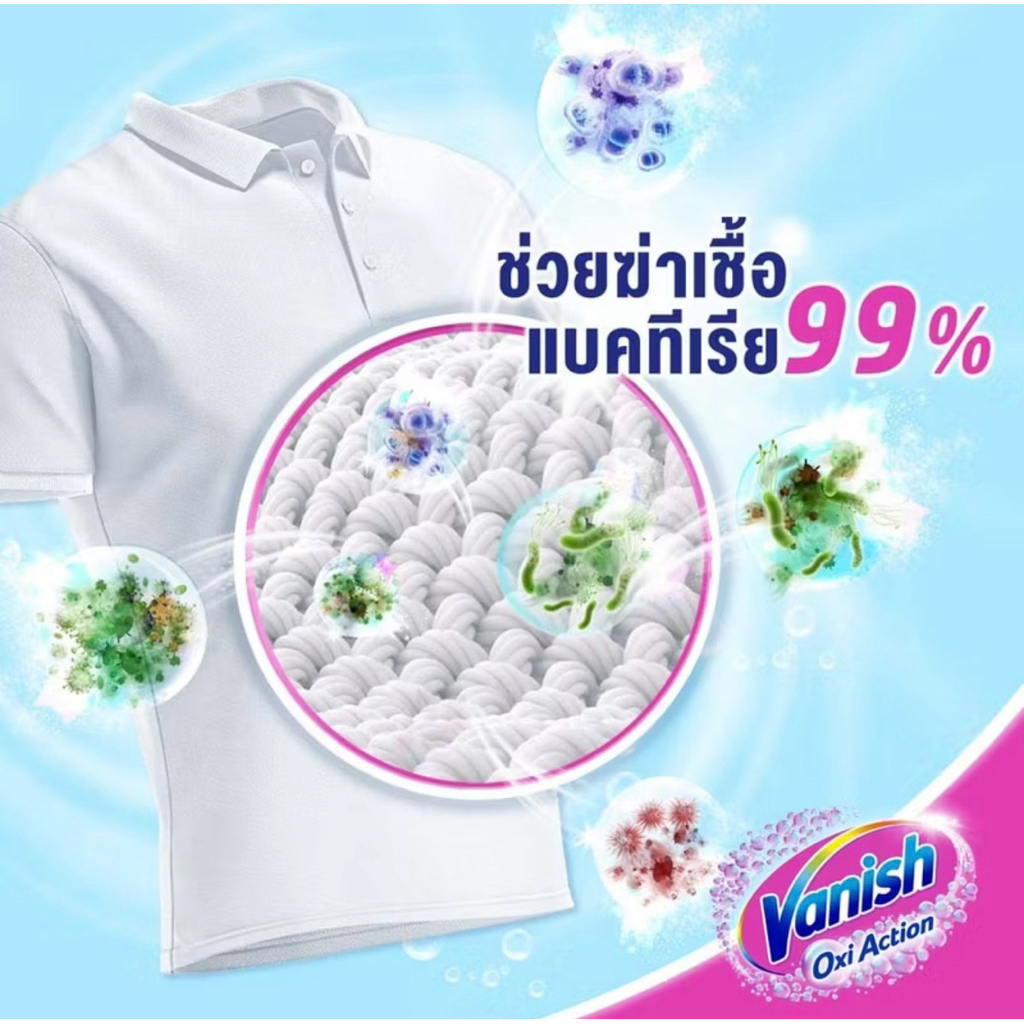 Vanish แวนิชผลิตภัณฑ์ขจัดคราบสำหรับผ้าขาวและผ้าสี ขนาด 450 กรัม (pink) ราคา ถูกที่สุด ดีลบีเคเค แกลเลอรีภาพที่ 3