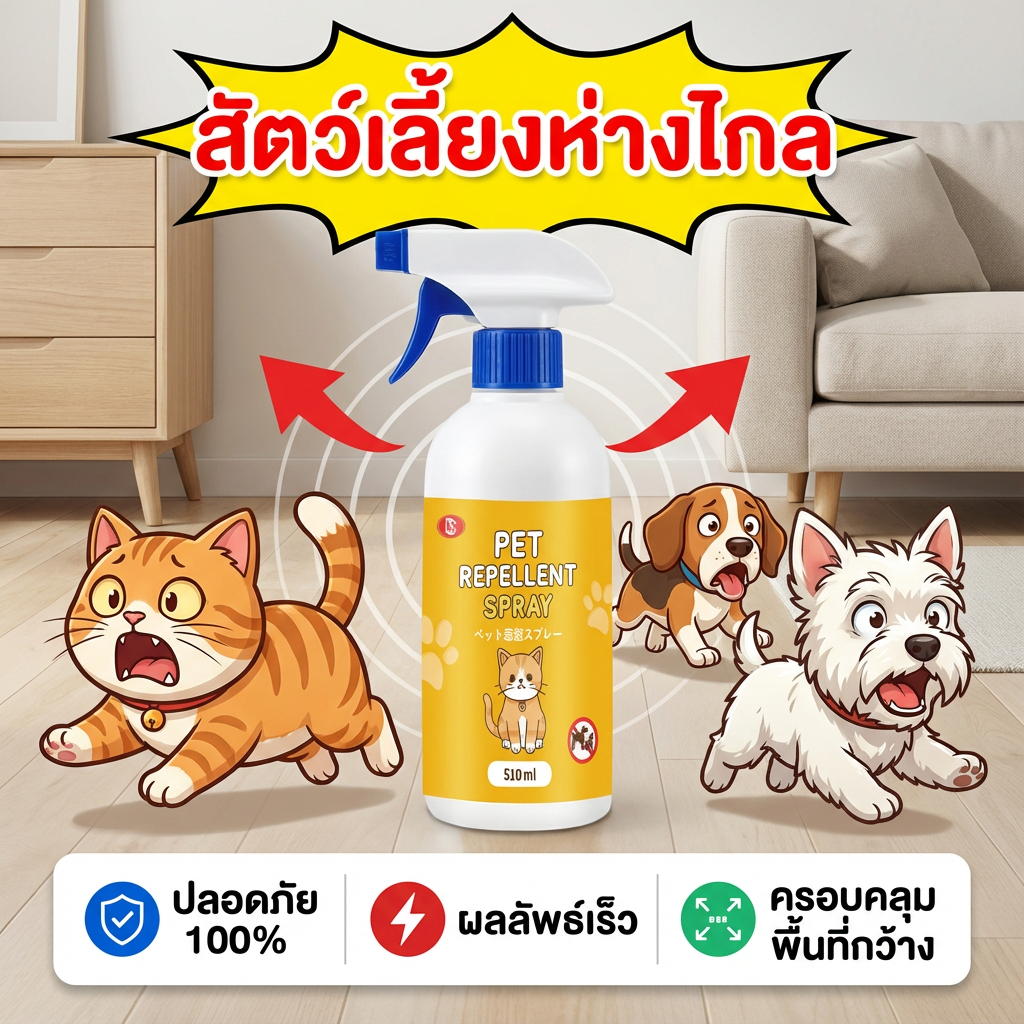 🐾 ห้ามสัตว์เลี้ยงเข้า! 🐾SLB ไล่แมว ไล่หมา กลิ่นไล่แมว กันหมาเห่า ไล่สุนัข สเปรย์ไล่สัตว์เลี้ ขนาดใหญ่ 510ML ยง