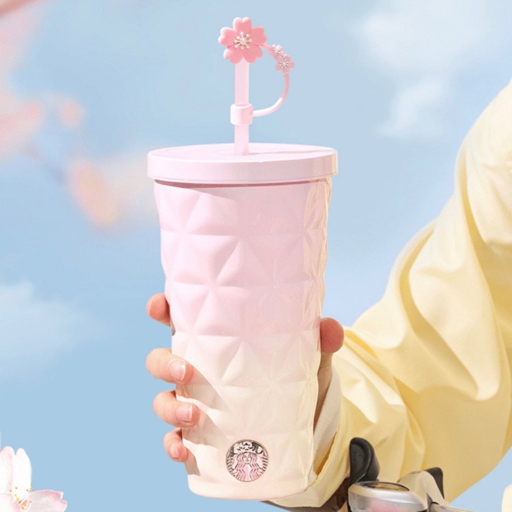 🌸พร้อมส่ง🌸Starbucks Cup 2025 Fantasy Dream เชอร์รี่ บลอสซัม สปริง บลูม 590ml รวมจุกปิดถ้วยลายดอกซากุระ