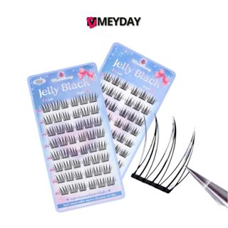 Manshong Jelly Black แมนชอง ขนตาปลอมแบบช่อพร้อมกาวในตัว 48 ช…