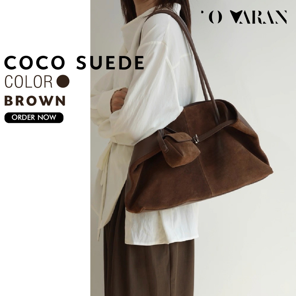 OVARAN รุ่น COCO VARAN SUEDE : หนังวัวแท้
