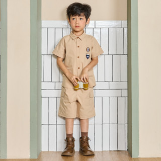 e'clat เสื้อเชิ๊ตเด็ก กางเกงขาสั้น  แยกชิ้น ชุดผจญภัย เด็กผู…