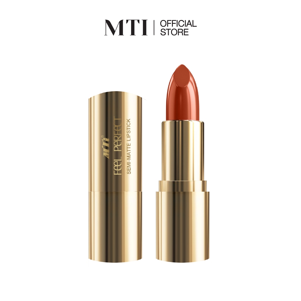 MTI Feel Perfect Semi Matte Lip ลิปสติกเนื้อกึ่งแมตต์ เบาสบายปาก ไม่แห้งตึง สีชัดติดทน ขนาด 3.5 กรัม TLLG6