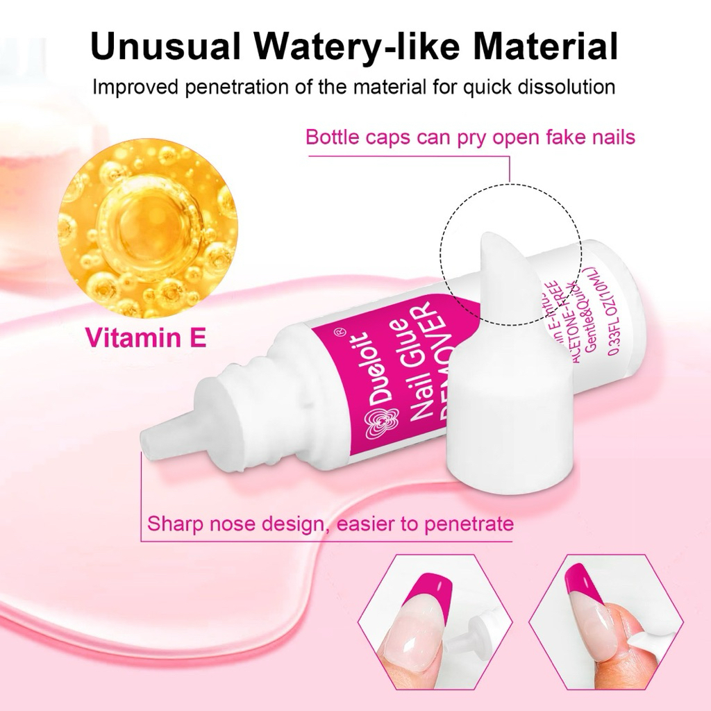 Dueloit Nail Glue Remover (น้ำยาลอกกาวเล็บ / Acetone-Free) 10ml ลอกกาวเล็บง่ายมาก! ไม่แสบ ไม่เหม็น 💕