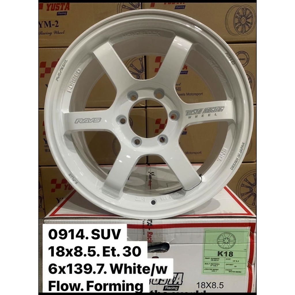 ล้อแม็กซ์ YUSTA​ SUV​ขอบ18 6รู139.7​กว้าง8.5นิ้วET30 FLOW​ FORMING​ มี9สี​ให้เลือก​ล้อคุณภาพแข็งแรงทนทานสวย(ราคา4​ล้อ)