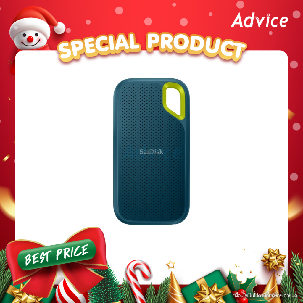 SANDISK 2 TB EXT SSD  EXTREME MONTEREY (SDSSDE61-2T00-G25M) - A0154128