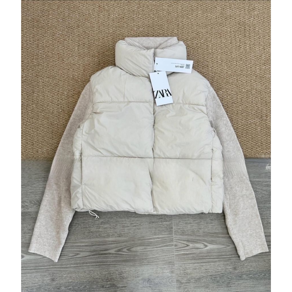 มีส่งด่วน ZARA CROPPED PUFFER JACKET แท้