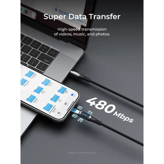 AUKEY CB-DCC244 Impulse สายชาร์จ USB-C to USB-C 240W สายถัก พร้อมจอ LED 2ม.