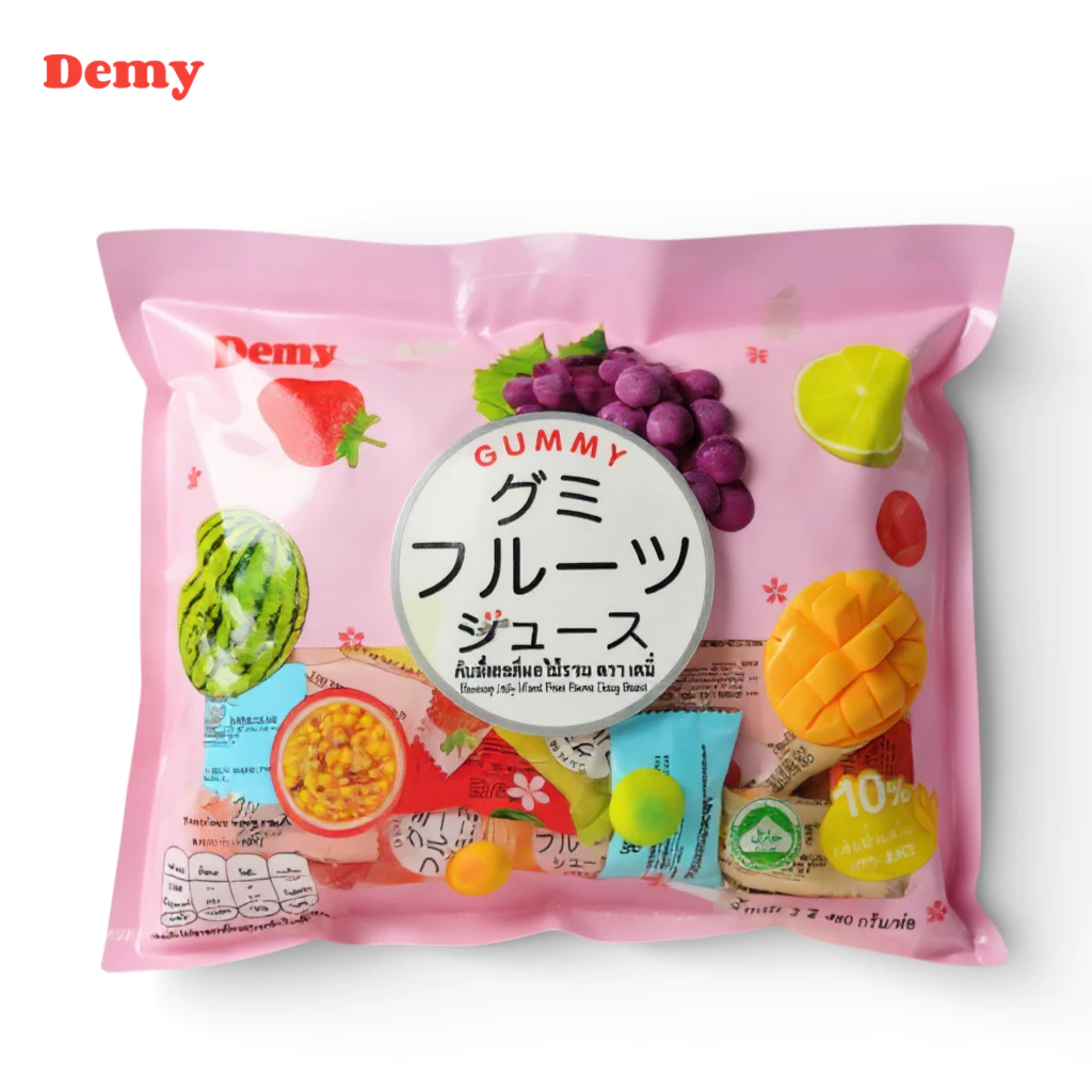 เยลลี่ Gummy กัมมี่เยลลี่ เยลลี่กัมมี่ผลไม้รวม 1 ห่อมี 8 รสชาติ