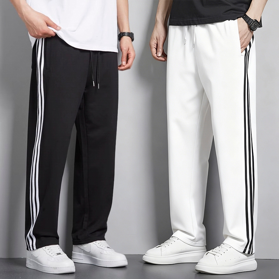 กางเกงวอร์มขายาวผู้ชาย แต่งแทบลายทางด้านข้าง 8 สี พร้อมส่งในไทย